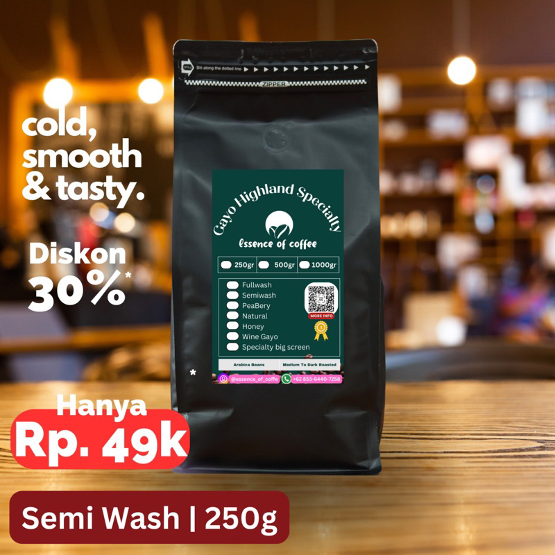 

promo!!! kopi arabica semiwash gayo 250g