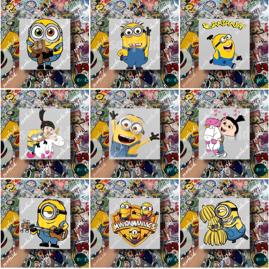 

Stiker DTF Sablon Setrika Sablon Stiker MINIONS