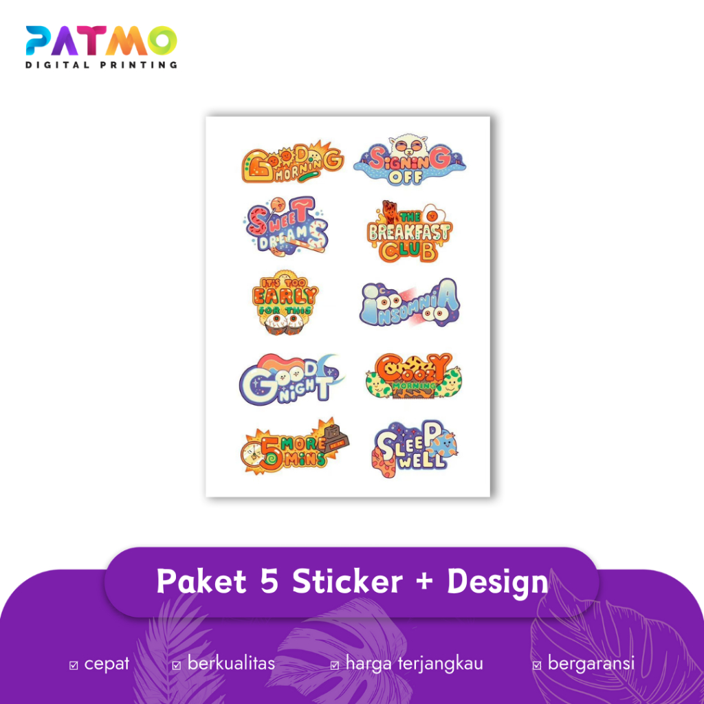 

Paket Usaha - Sticker Kemasan 5 Lembar Free Design