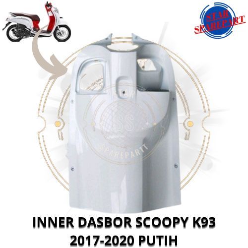 cover inner lower legshield dek kontak new scoopy fi esp 2017 2018 2019 2020 k93 putih ORIGINAL
