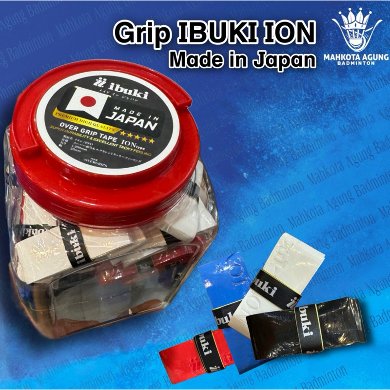 grip overgrip raket bulutangkis badminton ibuki ION MADE IN JAPAN BAHAN BAGUS LEMBUT TIPIS BAGUS tan
