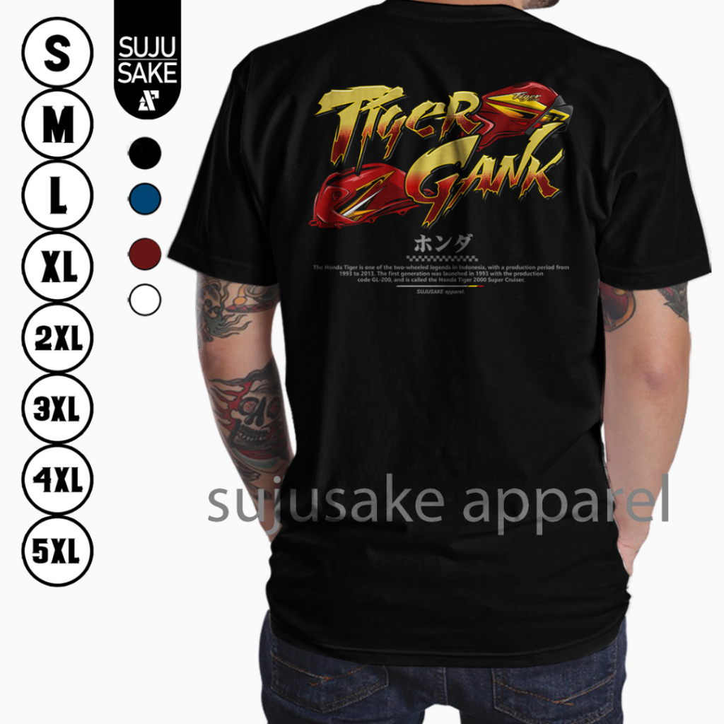 Baju Kaos Atasan Pria Honda Tirev Tiger Revo Lama Lawas Gank Super Cruiser 2000 Distro Original Suju