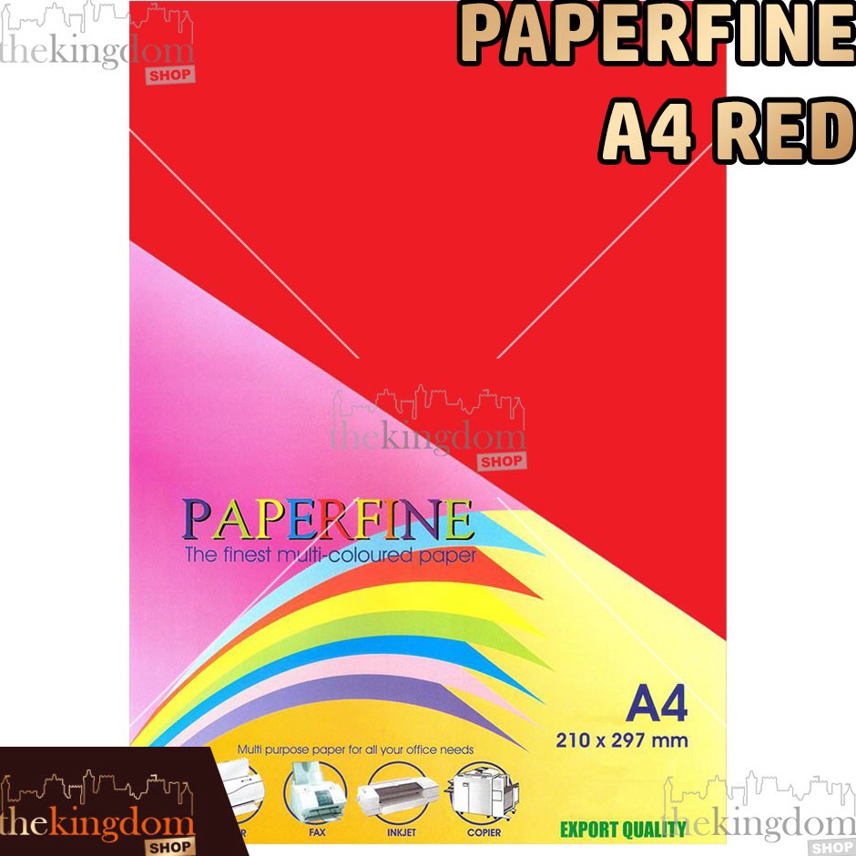 

KODE N8FQI Paperfine Kertas HVS Warna A4 Red Merah Isi 1 Lembar