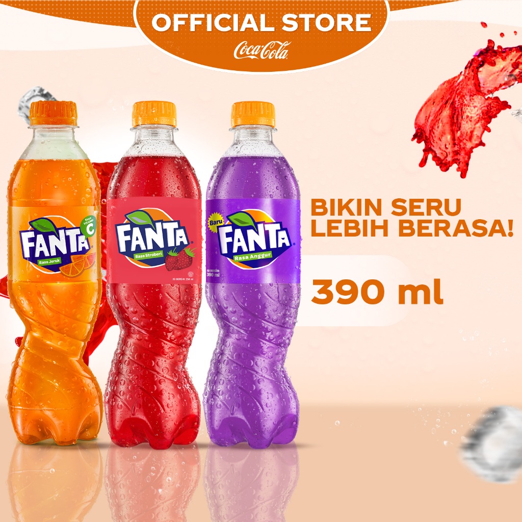 

[Bundling] Fanta Orange + Fanta Strawberry + Fanta Grape 390ml