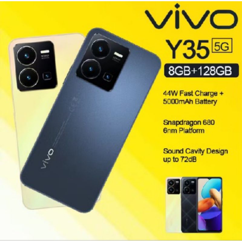 hp vivo y 35 (5G) ram 8/256GB 44w Flascaherger kamera