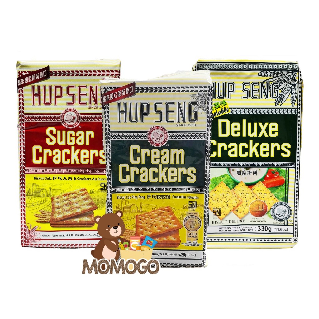 

HUP SENG HUPSENG SUGAR CRACKERS / DELUXE VEGETABLE CRACKERS / CREAM CRACKERS BISKUIT
