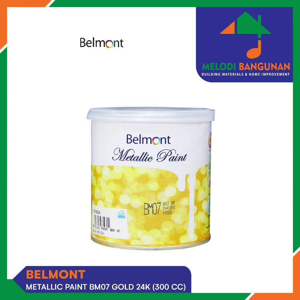 Belmont - Cat Tembok Interior Eksterior Metallic Bm07 300 Cc Gold 24K