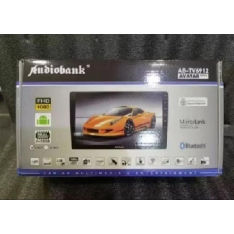 Head Unit Android Audiobank AB-TV6912 ukuran 9 inch ram 2+32