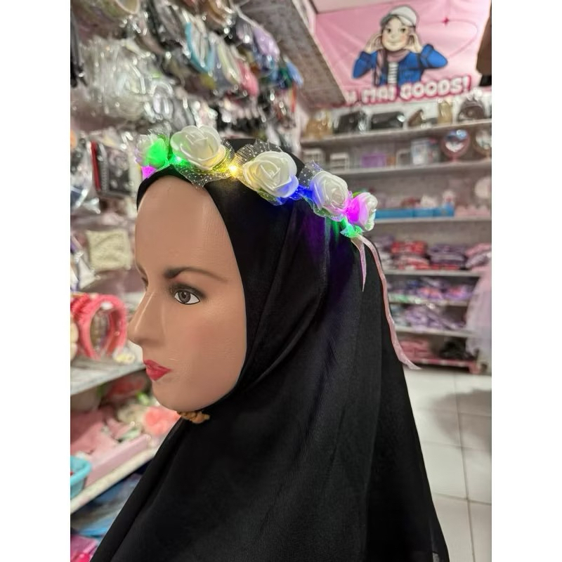 Bando bunga led | bando crown | flower crown | bando led | bando lampu