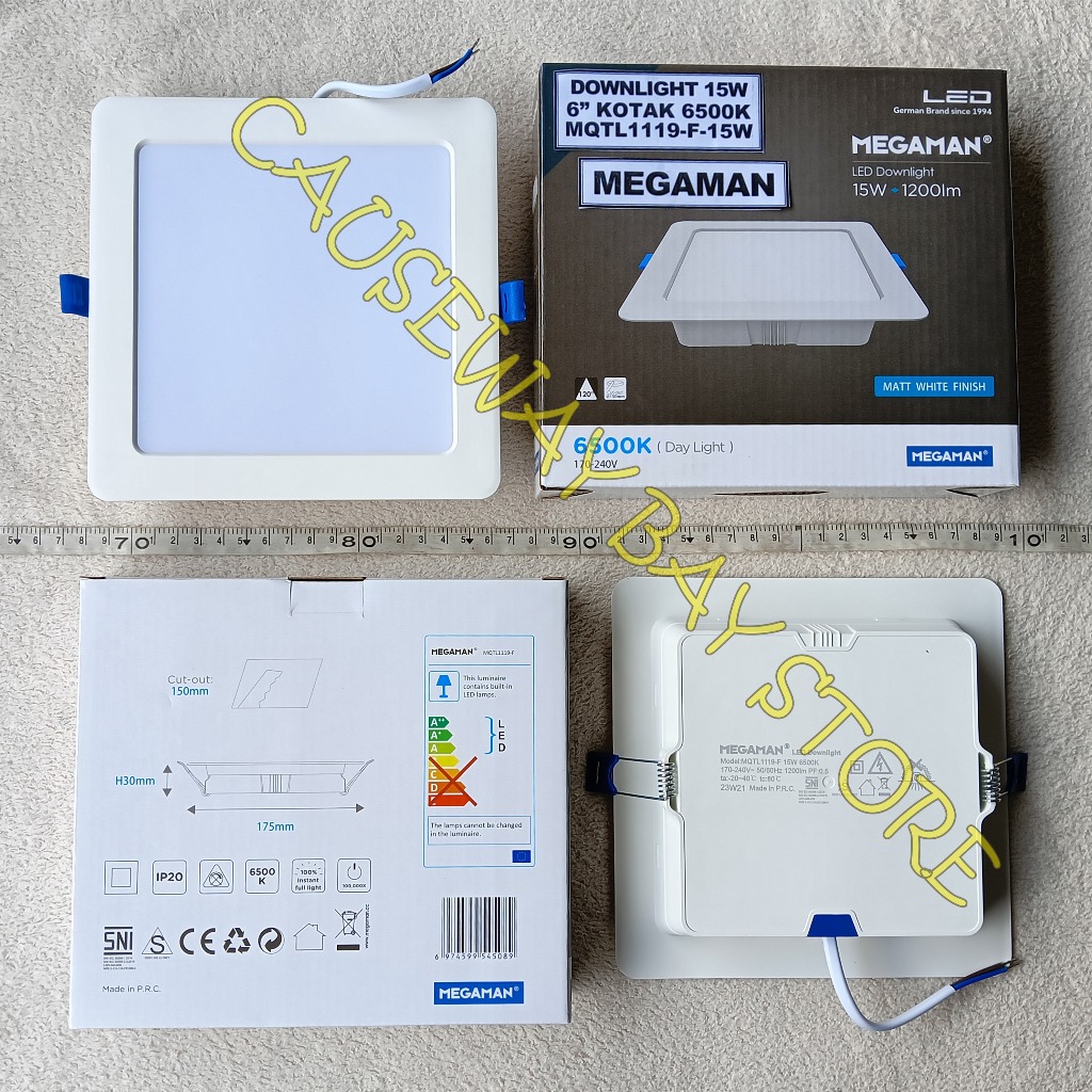 DOWNLIGHT 15W 6" KOTAK MEGAMAN