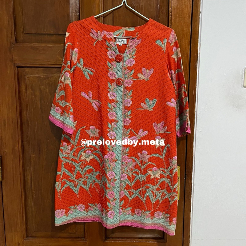 Atasan Batik Riana Kesuma Warna Merah Size L