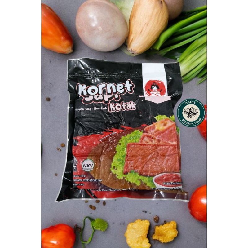 

Ayoma Kornet Sapi Bentuk Kotak 450gr / Ayoma / Kornet Sapi / Kornet