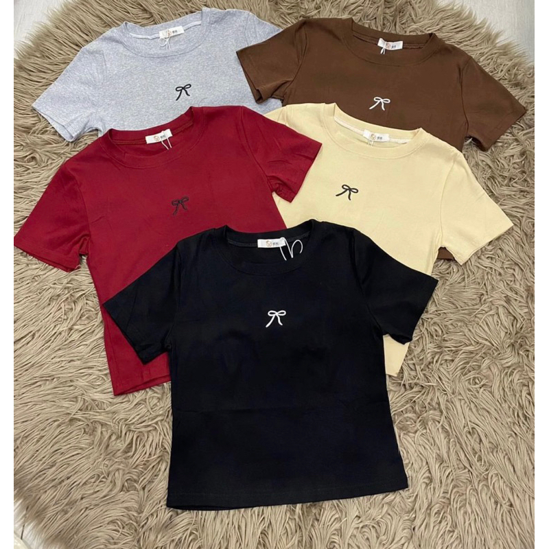 ATASAN CEWEK KAOS LENGAN PENDEK KROP TOP /KAOS PAS KROP