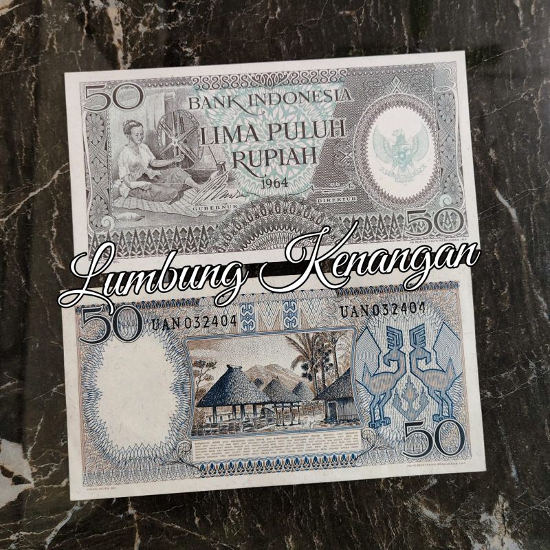 uang kuno 50 Rupiah Seri pekerja 1964