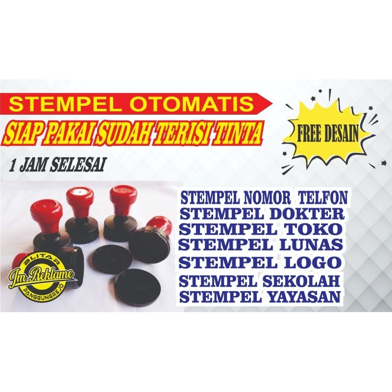 

Stempel Otomatis Siap Pakai Sudah Terisi Tinta