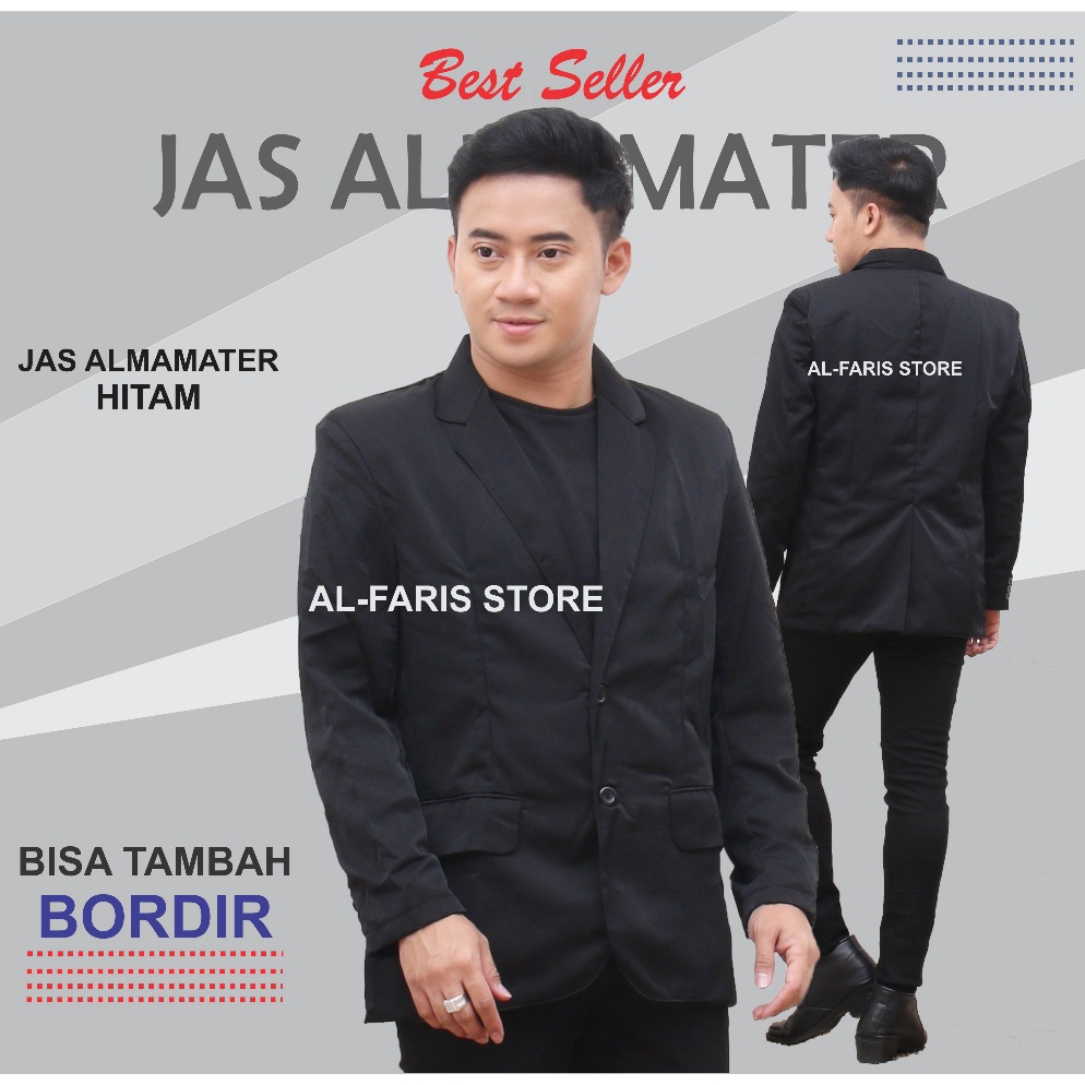 KODE B77F JAS BLAZER HITAM FULL FURING JAS HITAM POLOS FORMAL  JAS WISUDA  JAS ALMAMATER SERAGAM PON