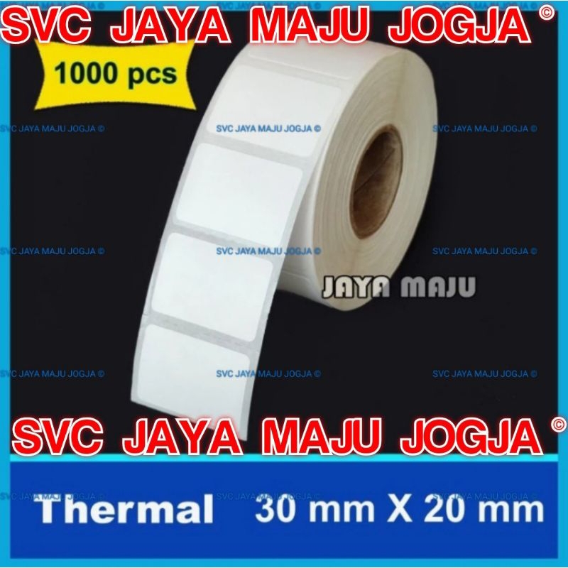 

BARCODE LABEL STICKER THERMAL 30mm x 20mm / 30x20 / 3020 / 30 20 / 3 x 2 cm PROMO SHOPEE ISI 1000 || 30 X 20 THERMAL TOP COAT - 1 LINE - FACE OUT - ISI 1.000 PCS || LABEL TANPA RIBBON DIRECT THERMAL || 30X20 - TOKO OLEH-OLEH WARUNG SAYUR