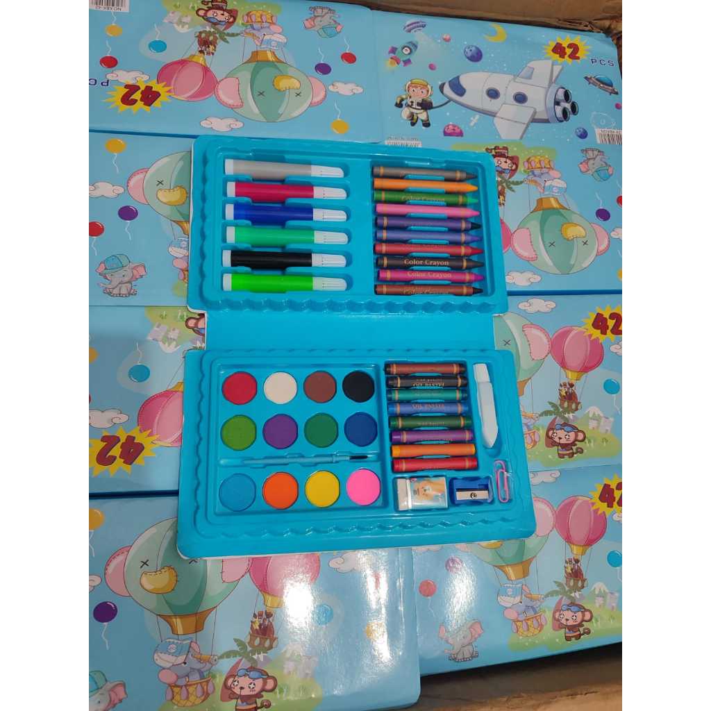 

Crayon set isi 42pcs | crayon set anak murah