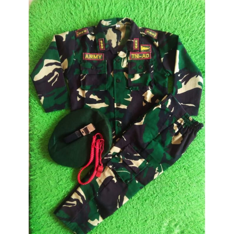 Baju TNI AD anak Laki laki Perempuan Seragam Profesi Anak