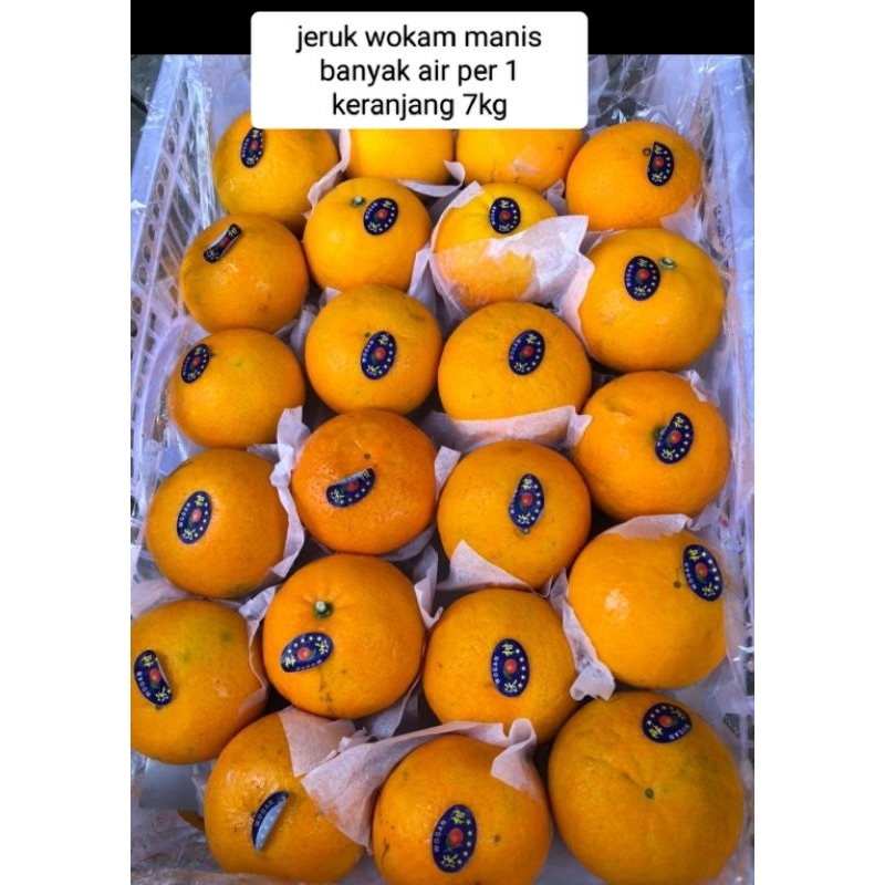 Buah jeruk wokam l wogan manis 1keranjang 7kg buah