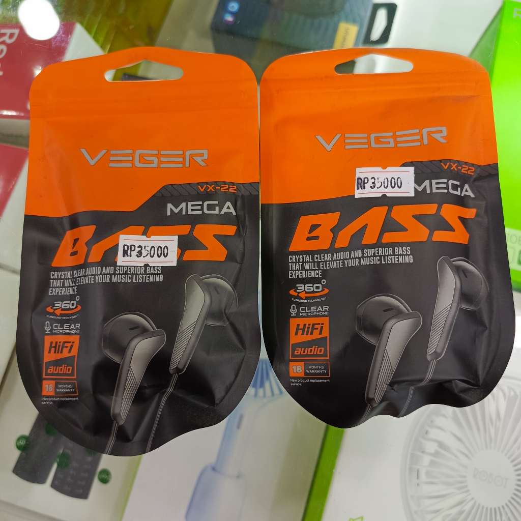 Earphone Headset Handsfree VEGER VX22