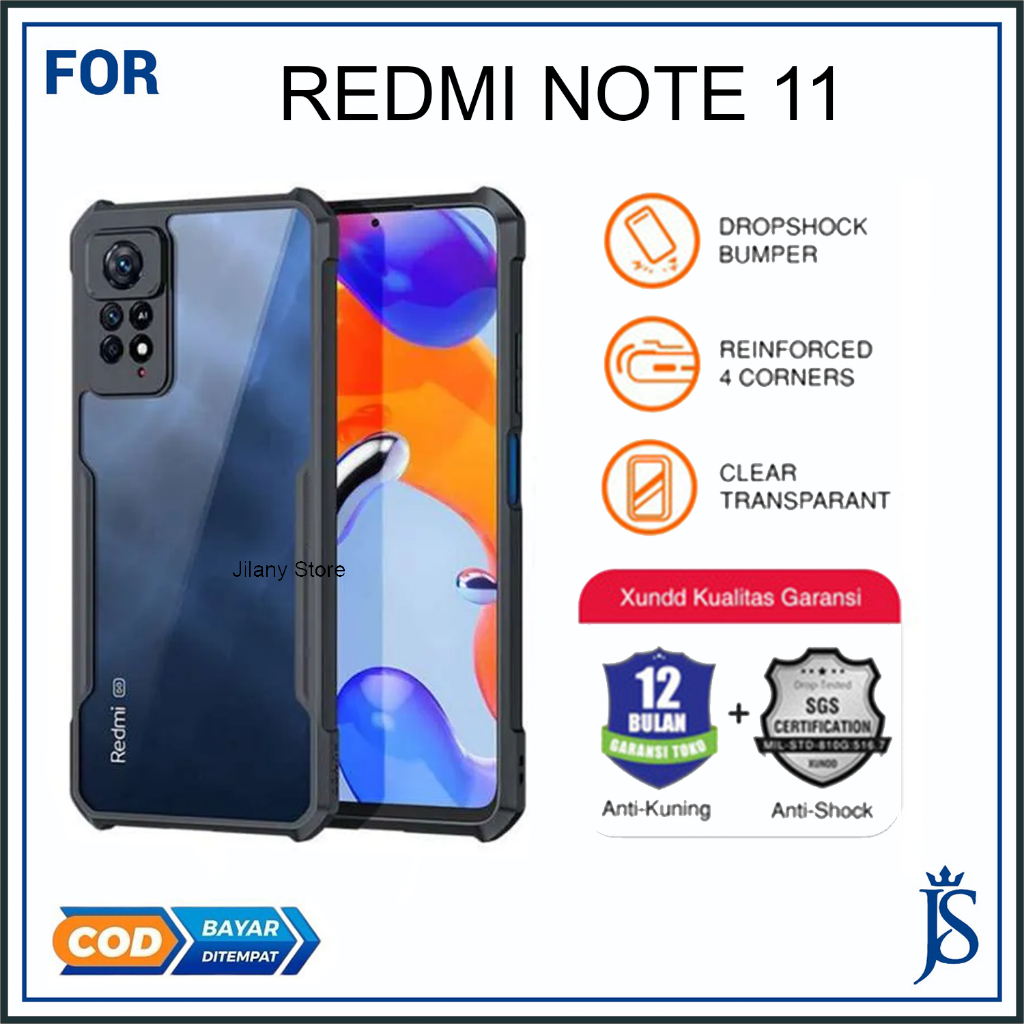 Case Xundd Redmi Note 11 Softcase Shockproof Transparant Casing Full Cover