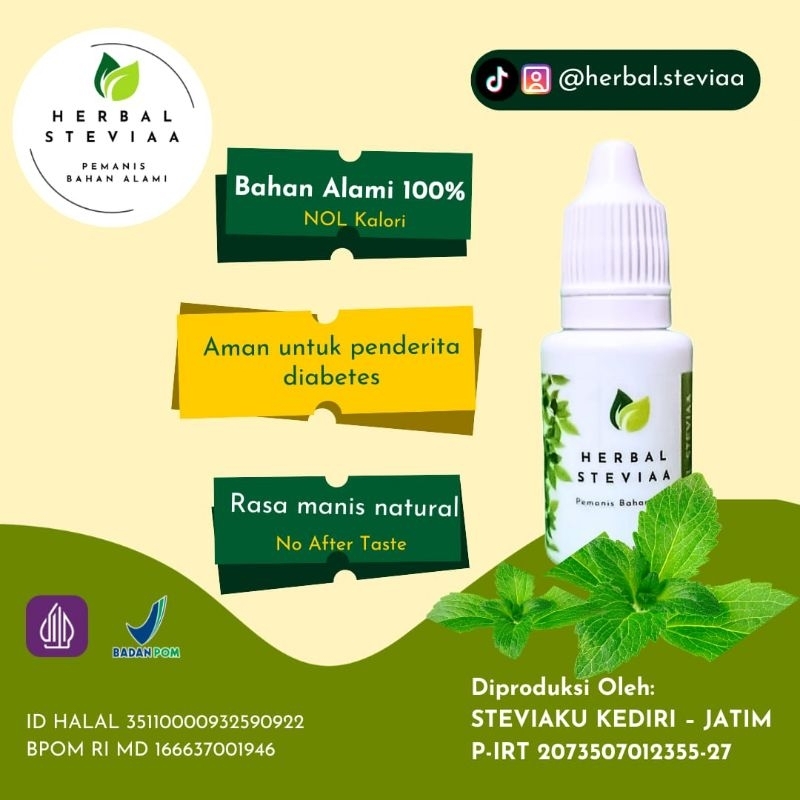 

Stevia Pemanis Alami | Herbal Steviaa 15ml Premium Quality