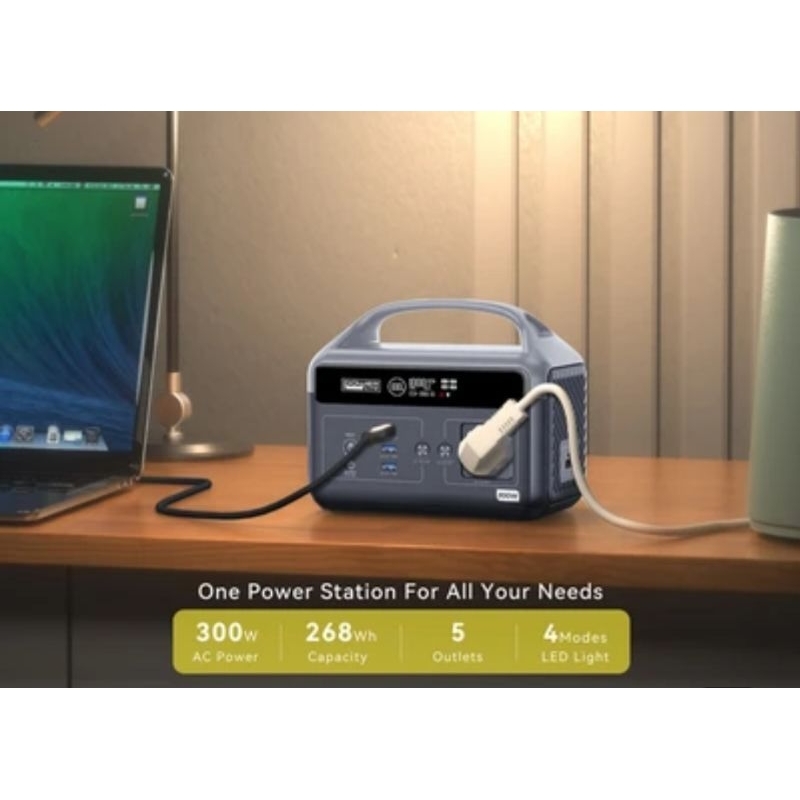 powerlite power station powerbank listrik 300 watt baterai portable power lite by krisbow original