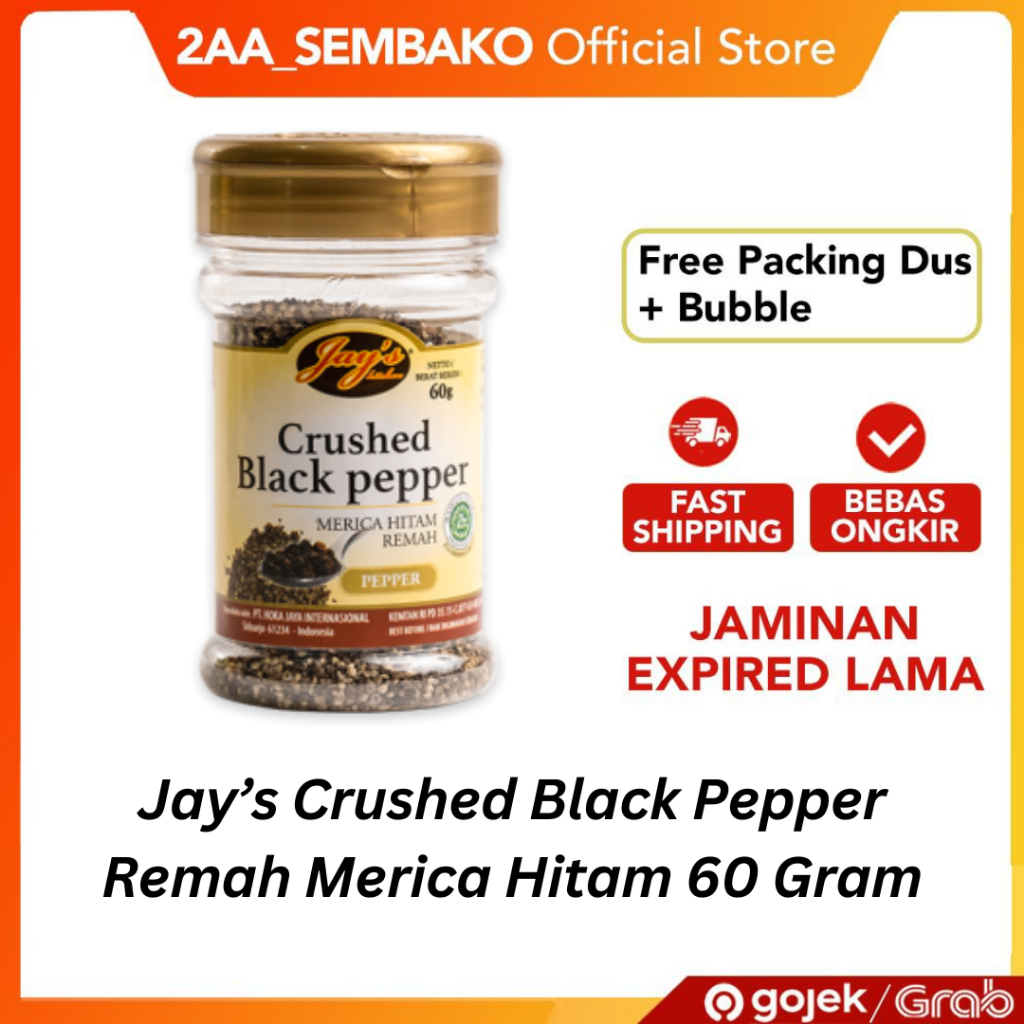 

Jay’s Crushed Black Pepper Remah Merica Hitam 60 Gram