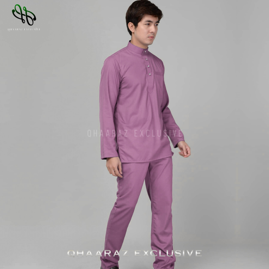 Raffan Baju Melayu Pria Setelan Koko Muslim Modern Bahan Katun Toyobo Satu Set Pakaian Teluk Belanga