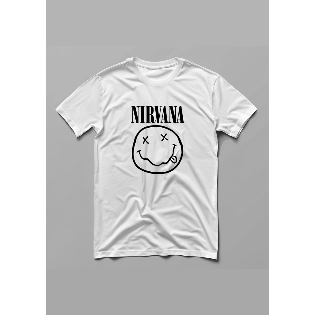 Baju Kaos Band Nirvana - Nirvana Smile - Ampisum