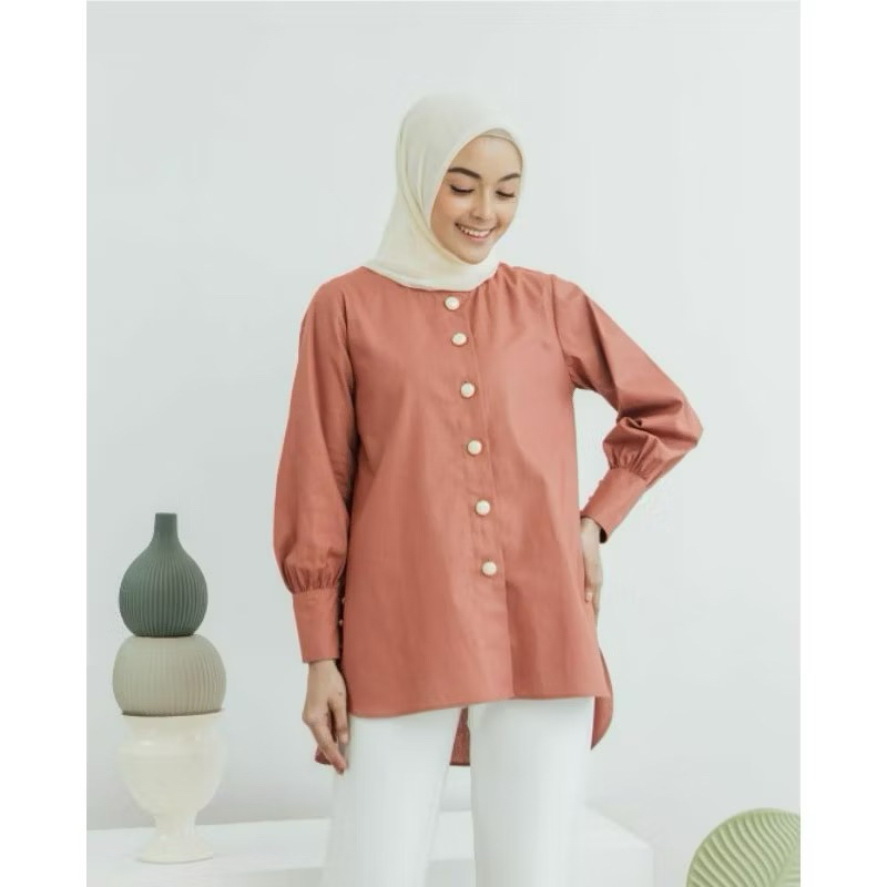 PL Geulis Chintya Blouse XXL - Camel Brown