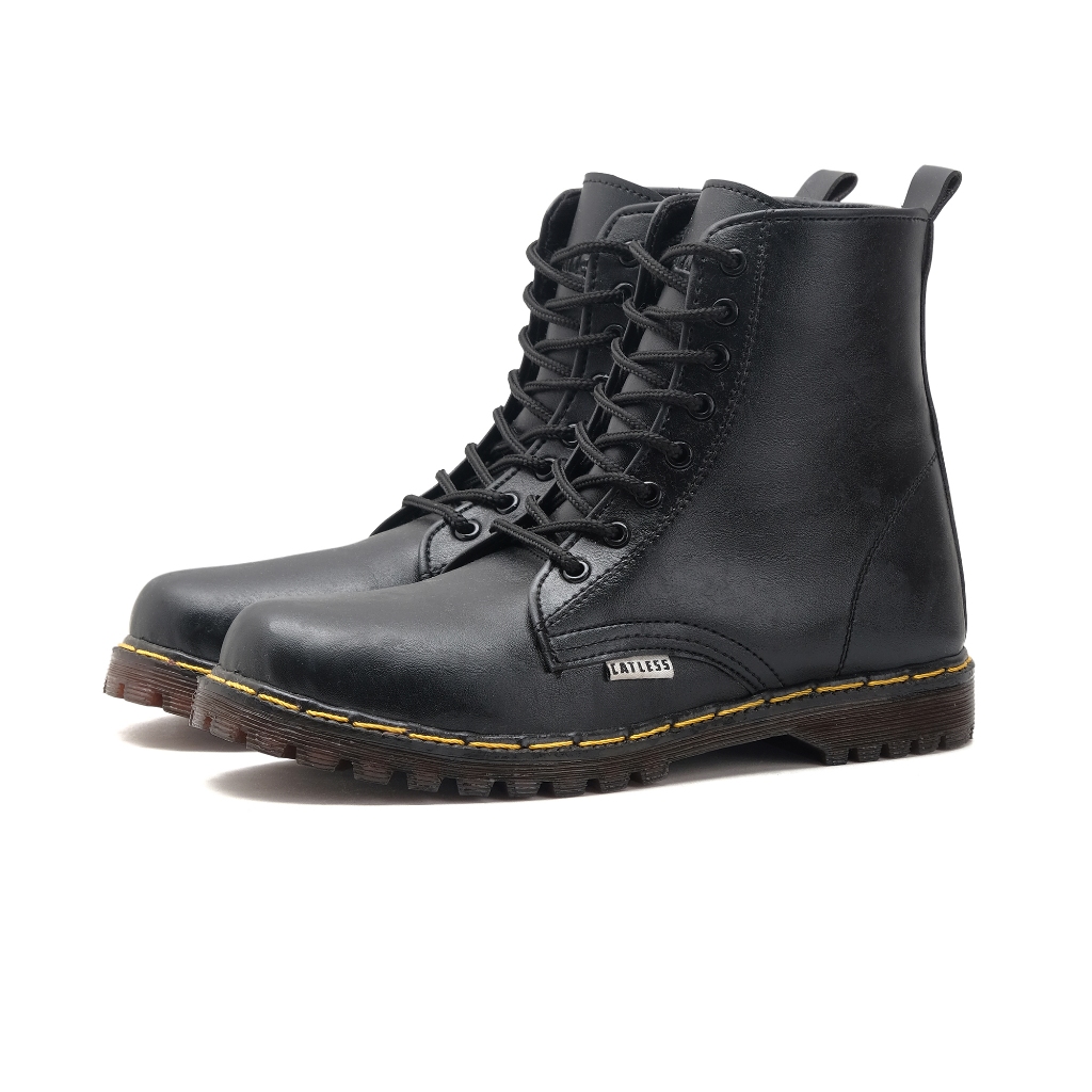 SEPATU BOOTS TINGGI PRIA 8 HOLE CATLESS KETS FASHION FORMAL CASUAL KERJA MOTORAN DOCMART