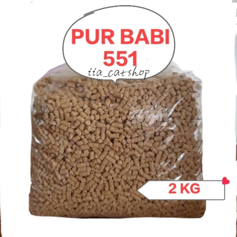 Pur 551 2 Kg asli Pakan Ayam Burung Ternak voer pelet pokpand Pakan Komplit Butiran Babi Starter