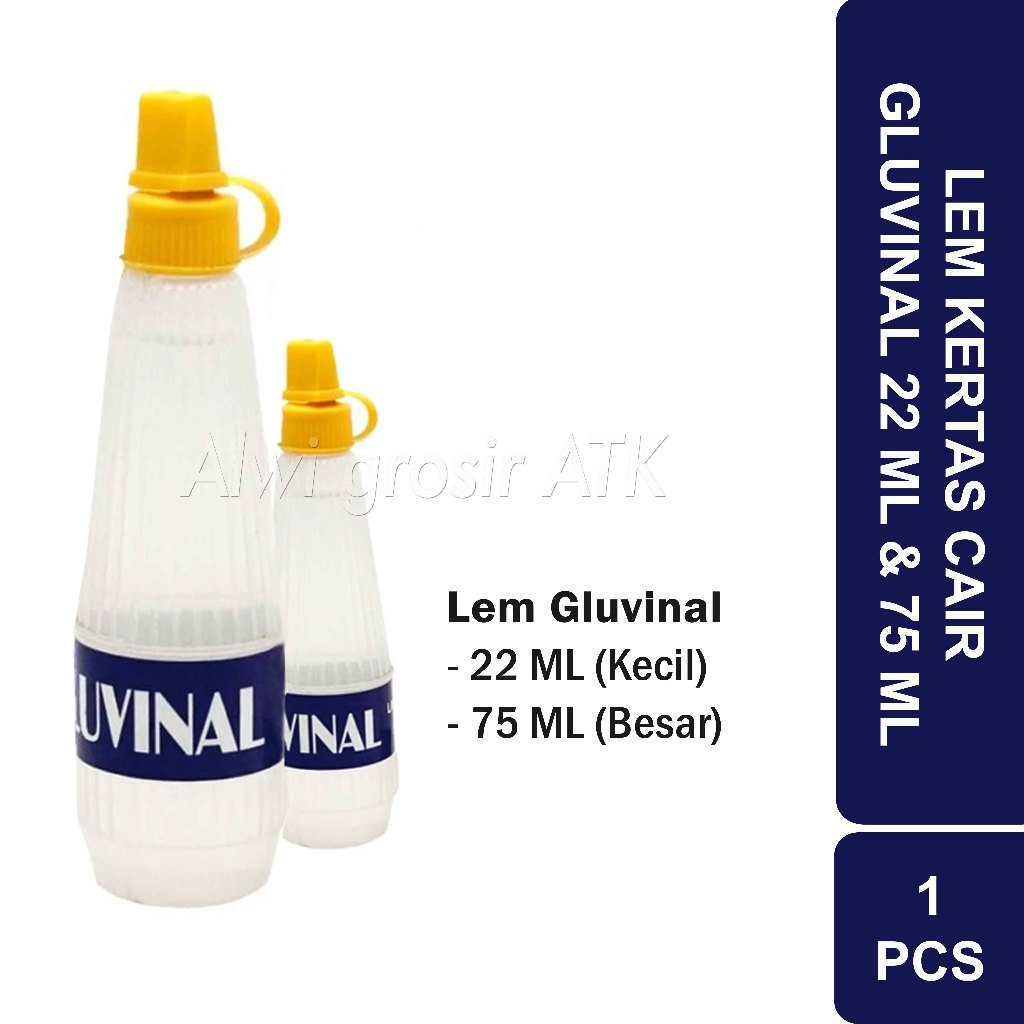 

Lem Gluvinal 22ml - 75ml / Lem Kertas / Lem Cair | 1 Pcs