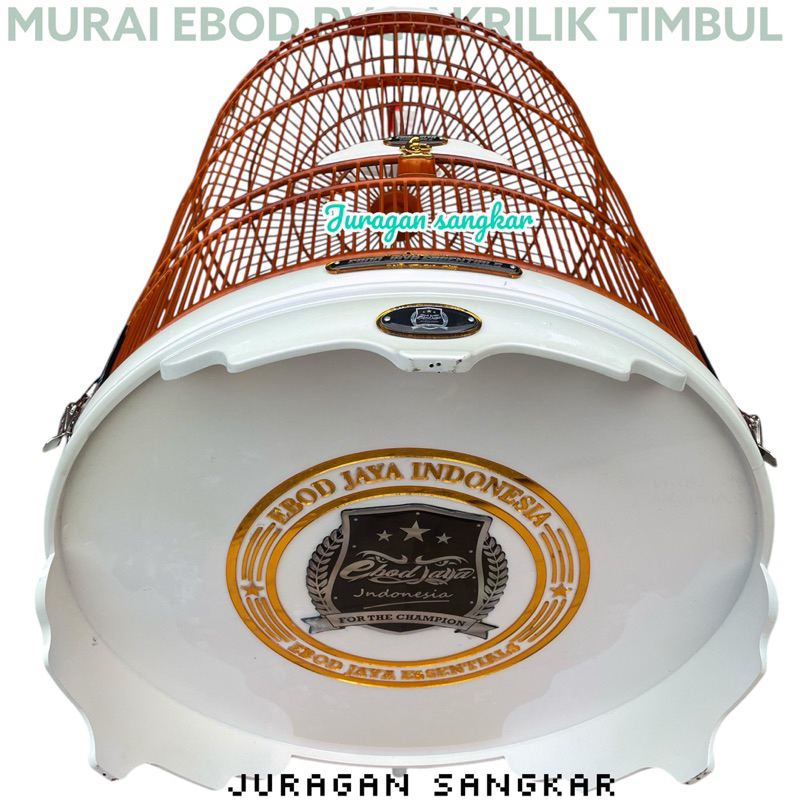 SANGKAR KANDANG MURAI EBOD PVC DECAL TIMBUL AKRILIK