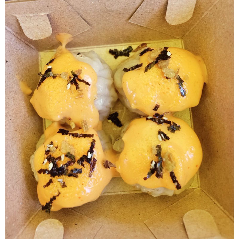 

Dimsum mentai matang 4 pcs dengan saus mentai lezat