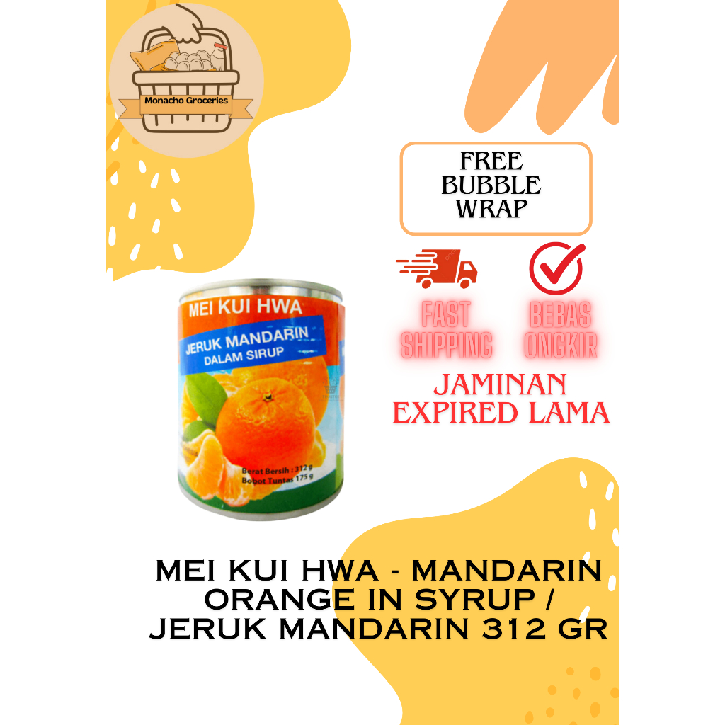 

Mei Kui Hwa - Mandarin Orange in Syrup / Jeruk Mandarin 312 Gr