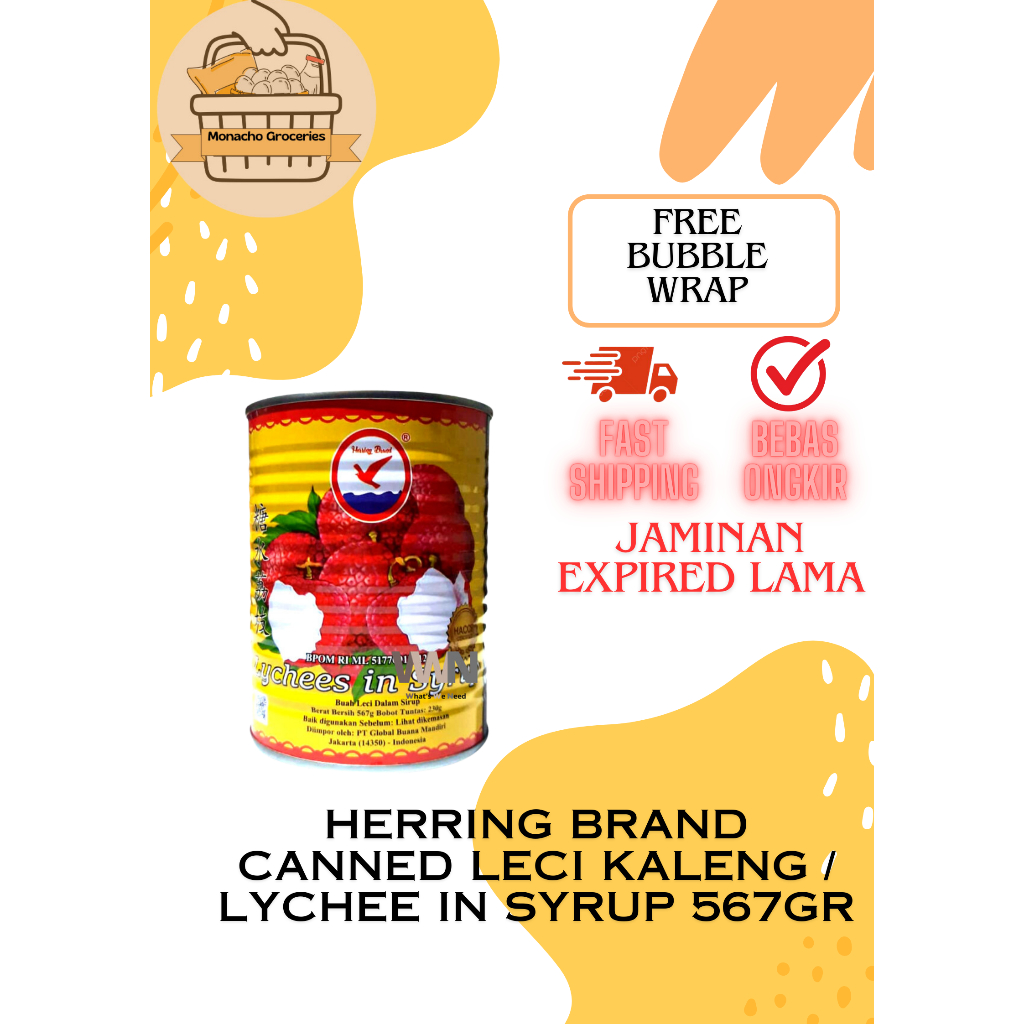 

Herring Brand Canned Leci Kaleng / Lychee in Syrup 567gr