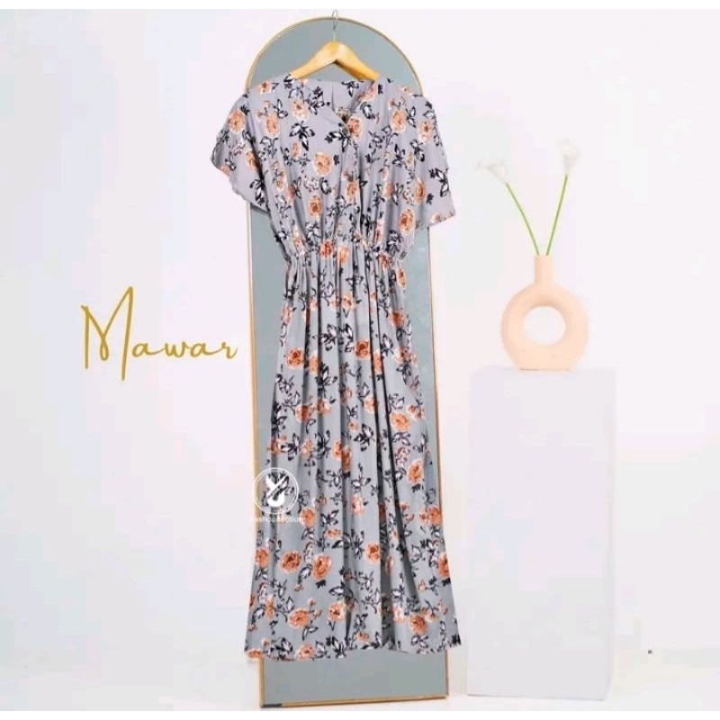 Daster Manohara Panjang Semata Kaki Motif Bunga