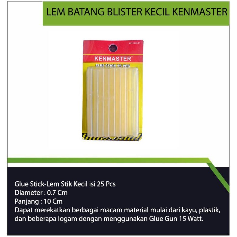 

Lem Batang Blister Kecil Kenmaster / Isi Lem Tembak / Glue Stick