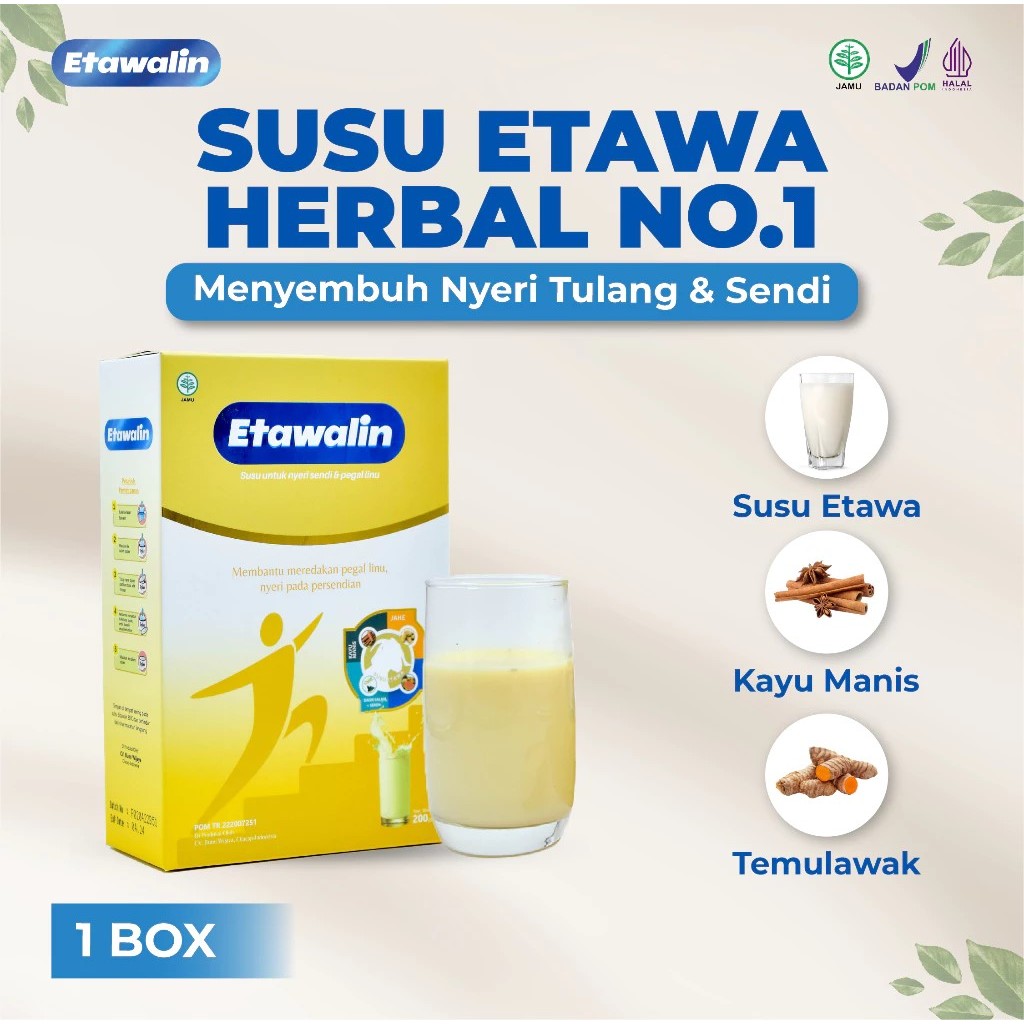 

ETAWALIN Original Susu Kambing Etawa Obat Herbal Asam Urat Rematik Nyeri Sendi dan Pegal Linu BPOM