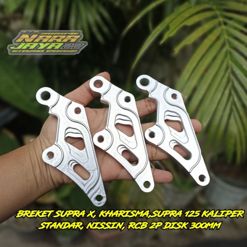 Breket Supra x,kharisma,supra 125 kaliper Nissin rcb 2piston disk 300mm 260mm.. Terlaris..