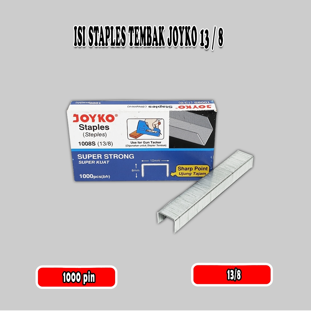 

isi staples tembak 13/8 / 1 kotak