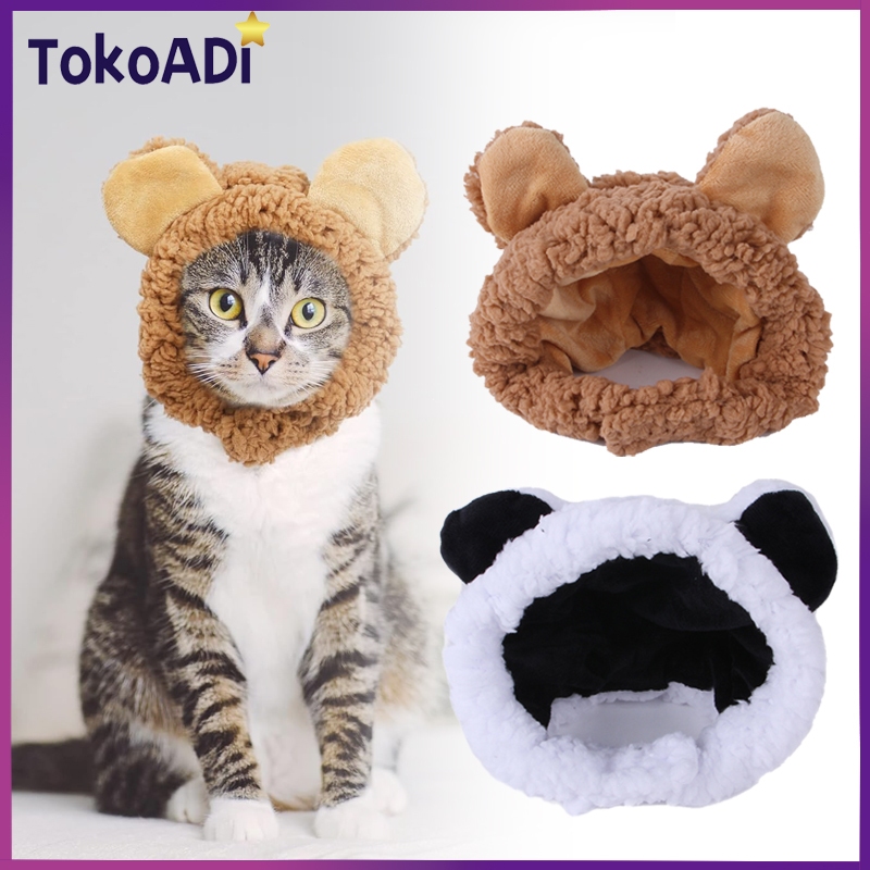 Bear Panda Pet Cat Dog Hat topi beruang anjing kucing tiktok Instagram viral / Topi Kucing Anjing