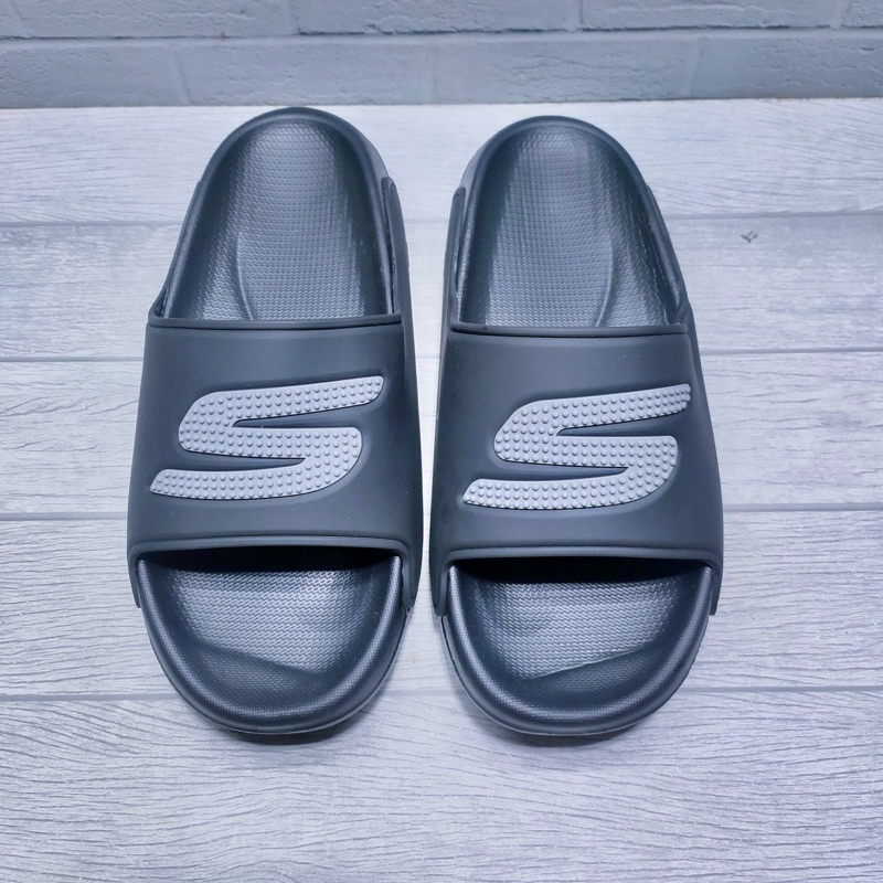 Sandal Selop Pria Skechers Black 100% Grade Original Size 40-45