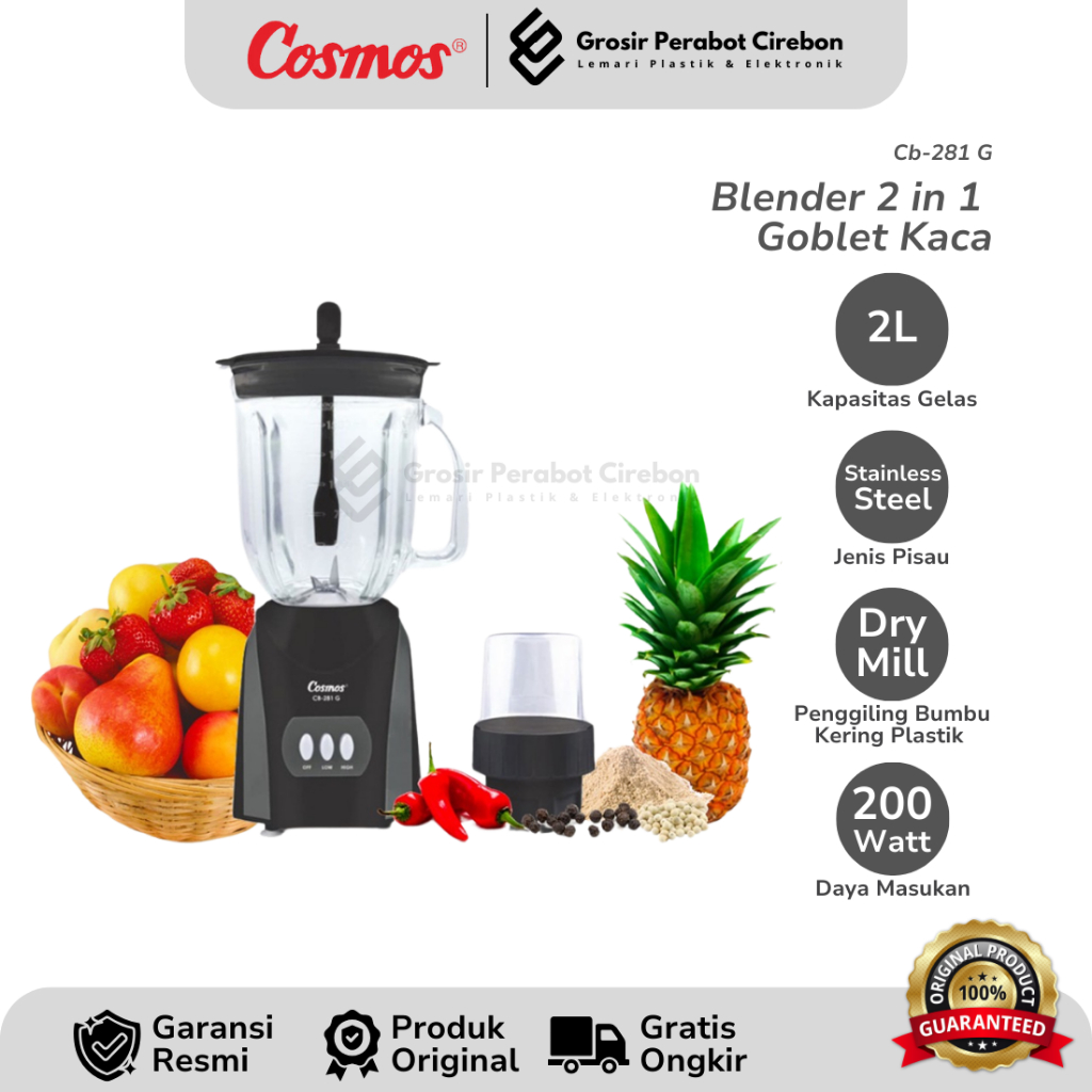 COSMOS BLENDER PLASTIK CB-281G / CB 281 G BLENDER PLASTIK COSMOS