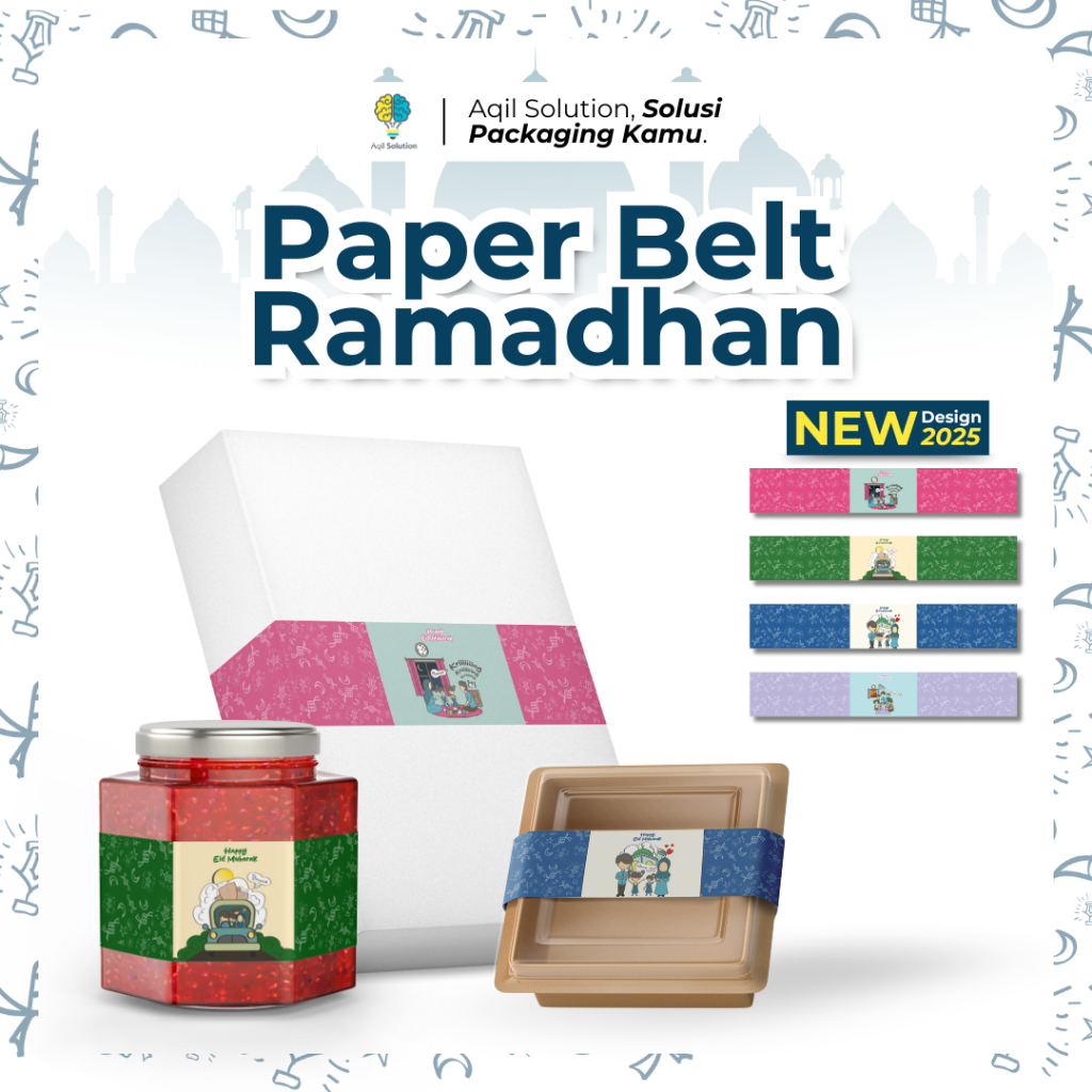 

(20pcs) 5x30cm Paper Belt Toples, paper roll Toples, Kue Lebaran Eid Mubarak Series / Paperbelt Toples Kue Lebaran