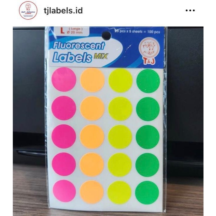 

T&J FLUO LABEL S - MIX 8 MM / M - MIX 15 MM / L - MIX 20 MM