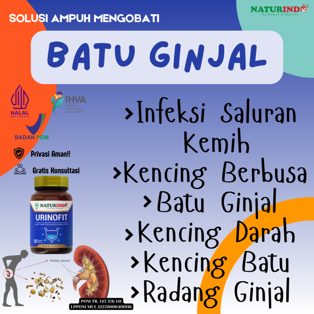Obat Infeksi Saluran Kemih Batu Ginjal Ngompol Anyang anyangan Kencing Nanah Prostat Urinofit Naturi